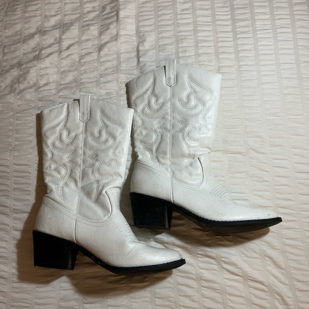White cowboy boots!